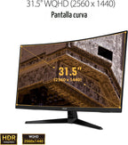 ASUS TUF Gaming - Monitor curvo HDR de 32 pulgadas 1440P (VG32VQ1B)...