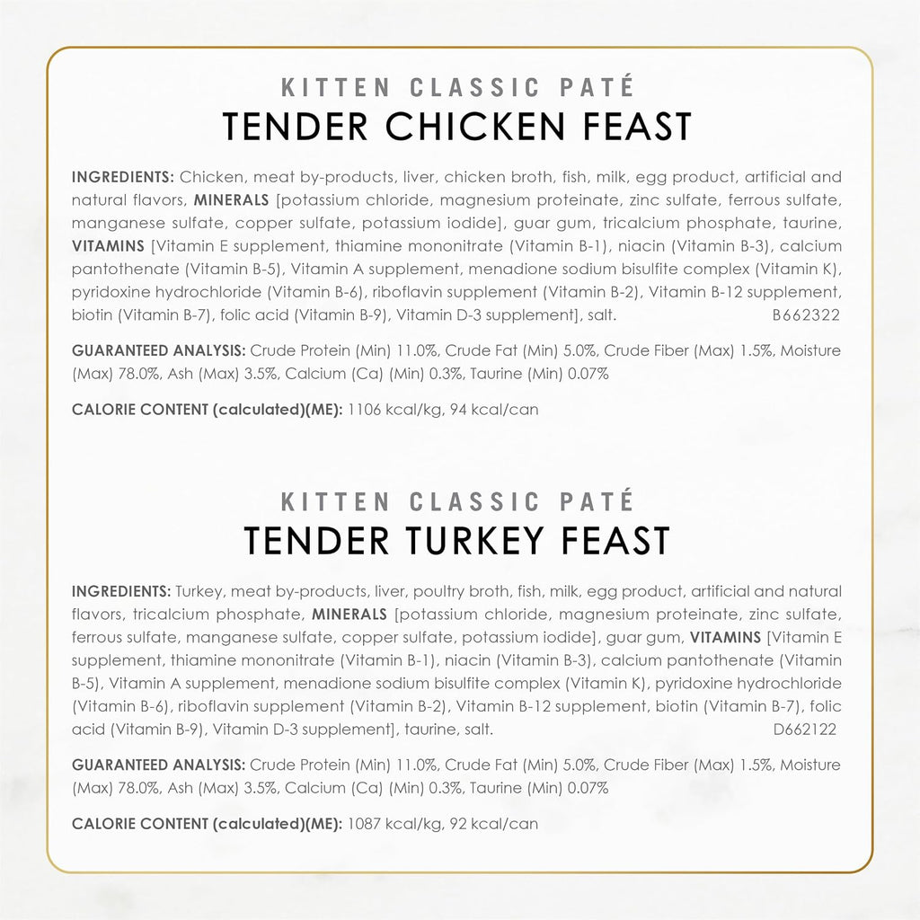 Purina Fancy Feast - Paquete variado de alimentos húmedos para gatitos