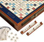 WS Game Company Scrabble Legacy Edition - Juego de mesa giratorio de madera