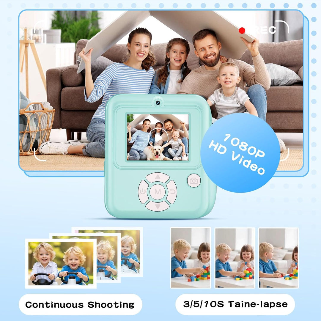 Cámara para Niños con Impresión Instantánea de Fotos a Color, Cámar...