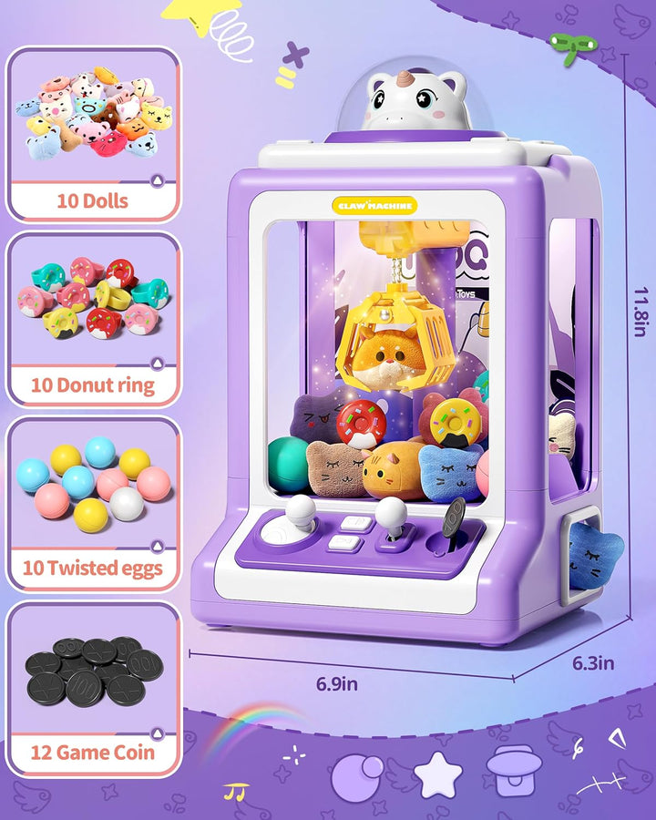 Máquina de Garras Jovow para Niños, Mini Máquina Expendedora con Mo...
