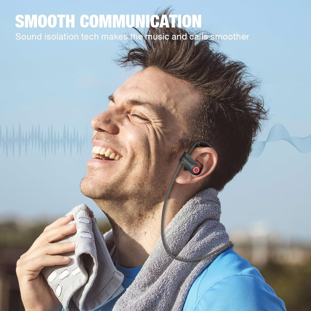 Boean Auriculares de entrenamiento Bluetooth con micrófono, tecnolo...