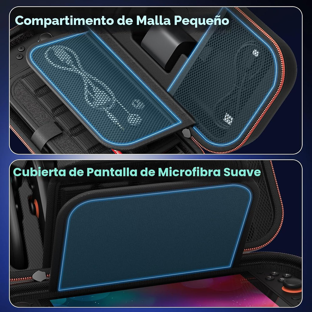 Auarte Switch 2 - Funda de viaje para Switch /OLED, [carga dentro]