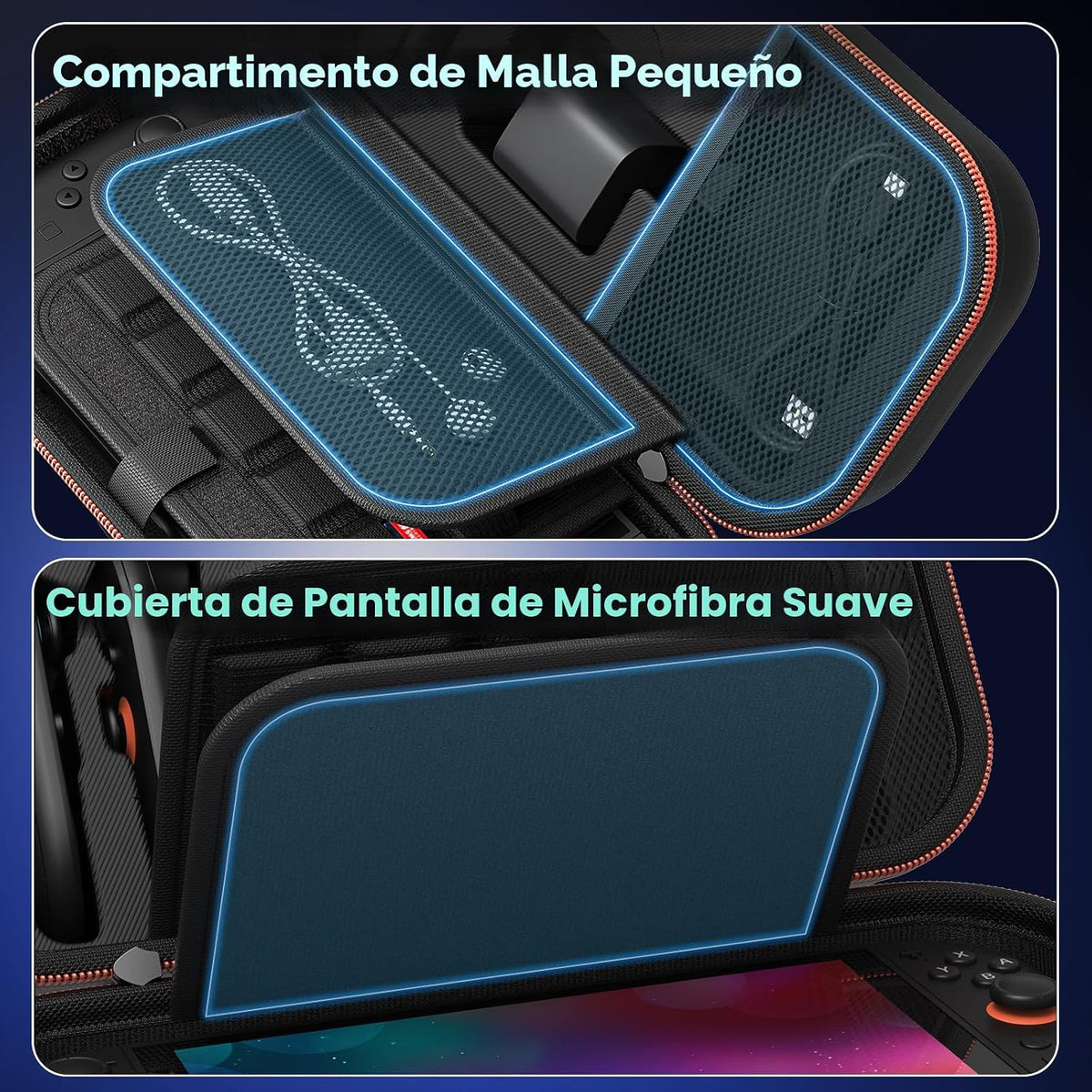 Auarte Switch 2 - Funda de viaje para Switch /OLED, [carga dentro]