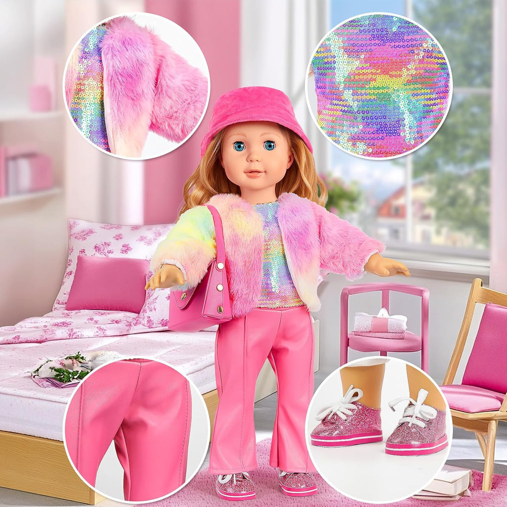 WONDOLL 26 piezas de ropa y accesorios para muñecas americanas