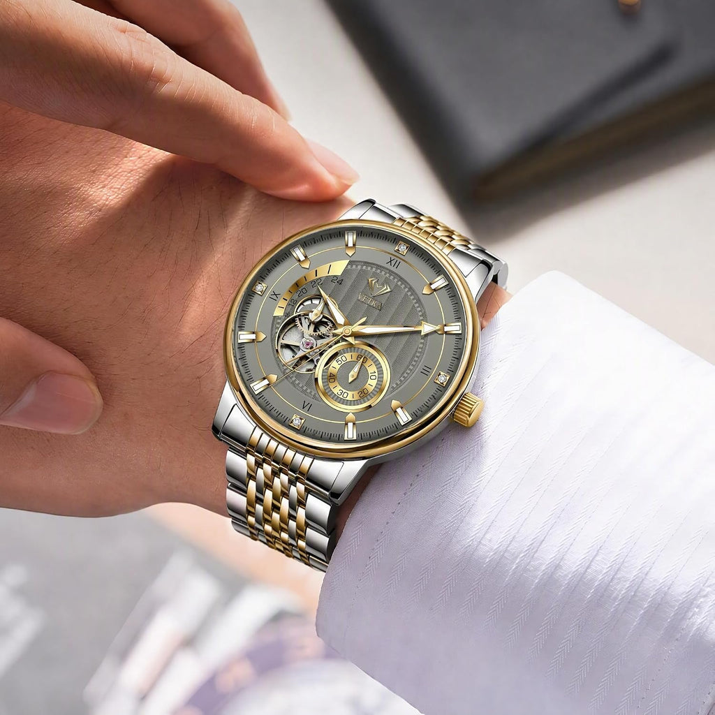 Vetra Relojes automáticos de lujo para hombre Waterpoof Dress Reloj de