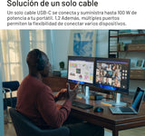 Base HP USB-C G6 de 100 W + un cable USB-C adicional incluido, dise...