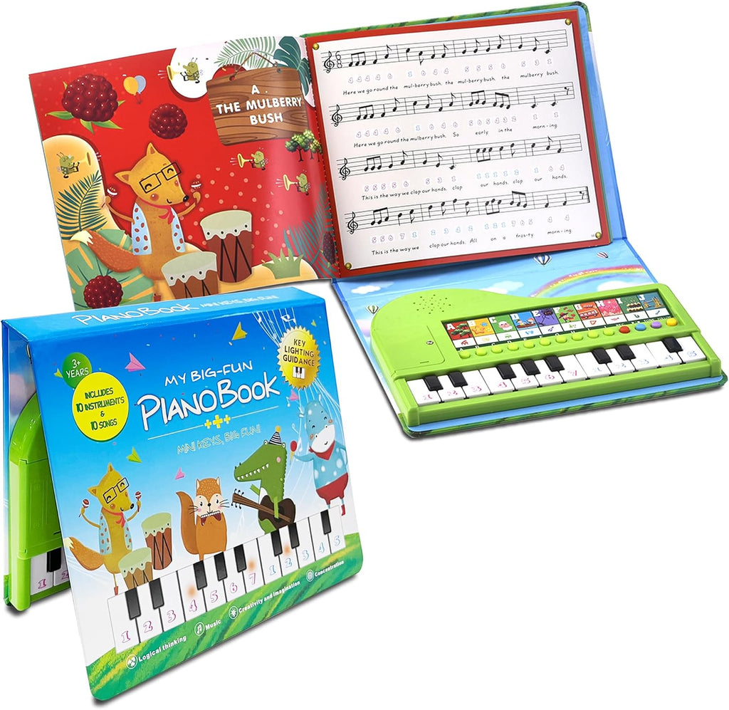 Juguetes de libro de piano para niños, 20 teclas, teclado para niños, juguetes musicales, regalos para niños y niñas de 3, 4 y 5 años