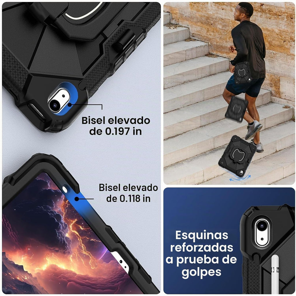 Funda para iPad (A16) de 11ª Generación de 11 Pulgadas (2025) / Funda para iPad de 10ª Generación de 10.9 Pulgadas (2022) con Soporte Giratorio de 360°, Protector de Pantalla, Soporte para