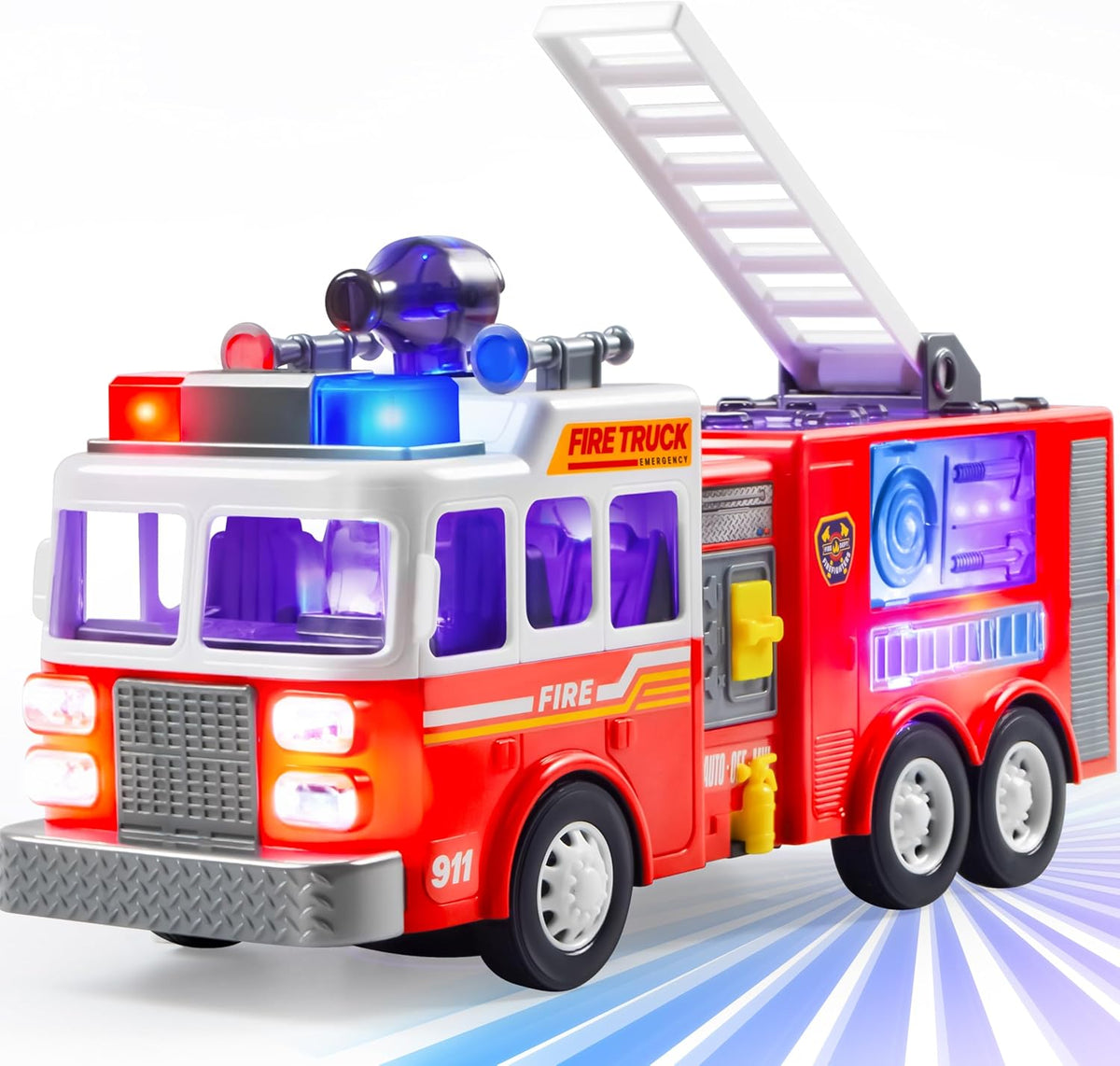 JOYIN Camión de bomberos LED de juguete para niños
