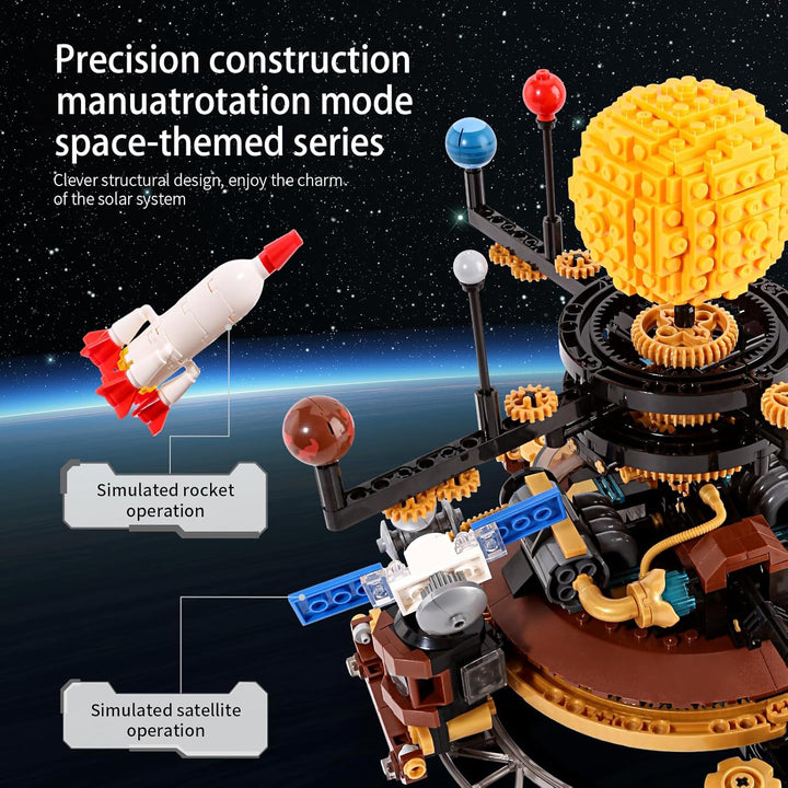 Juego de planetas de bloques de construcción del sistema