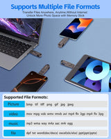 Unidad flash USB de 128 GB para iPhone Photo Stick, 2 en 1 USB C +...