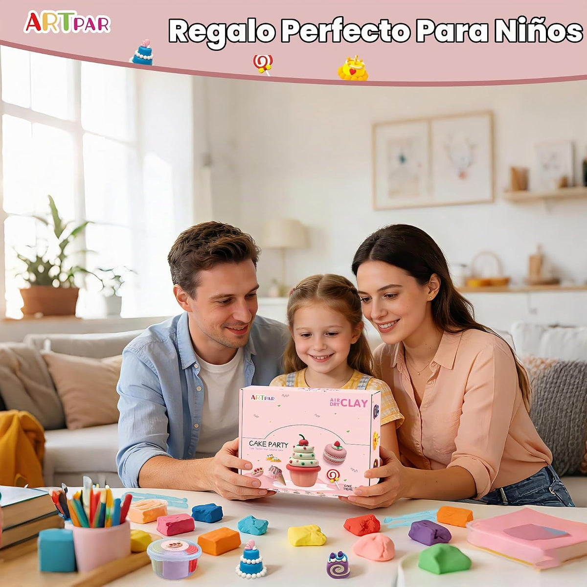 Kit de arcilla seca al aire, arcilla para modelar para niños,Juego