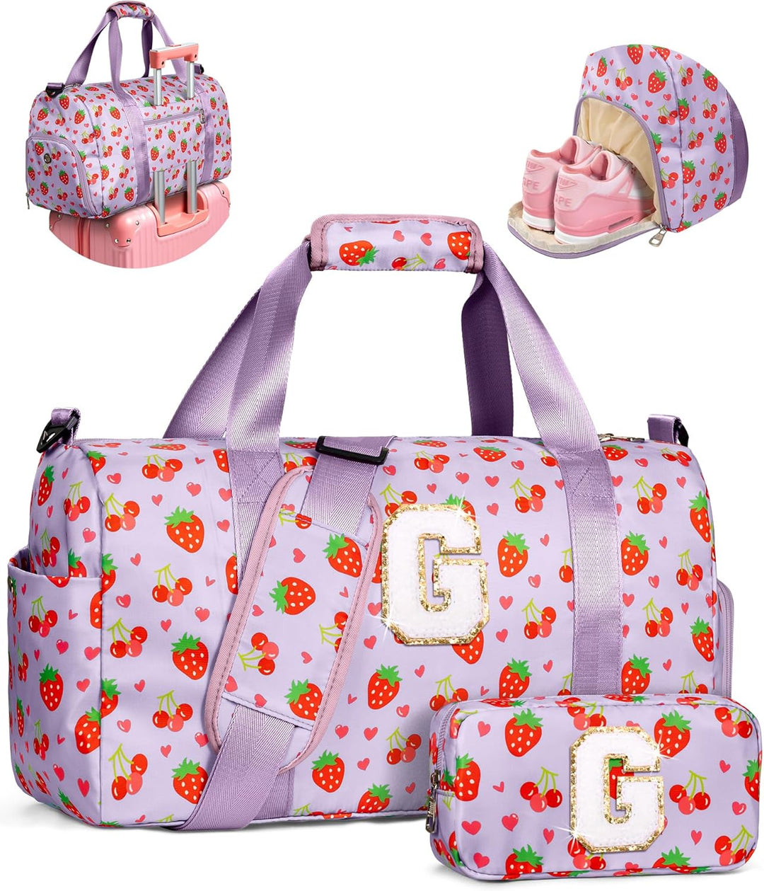 Elilier Regalos para niñas, bolsa de lona con inicial para niños, b...