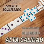 Double 15 Domino Game - Lata de viaje, juego familiar portátil, a partir de 8 años
