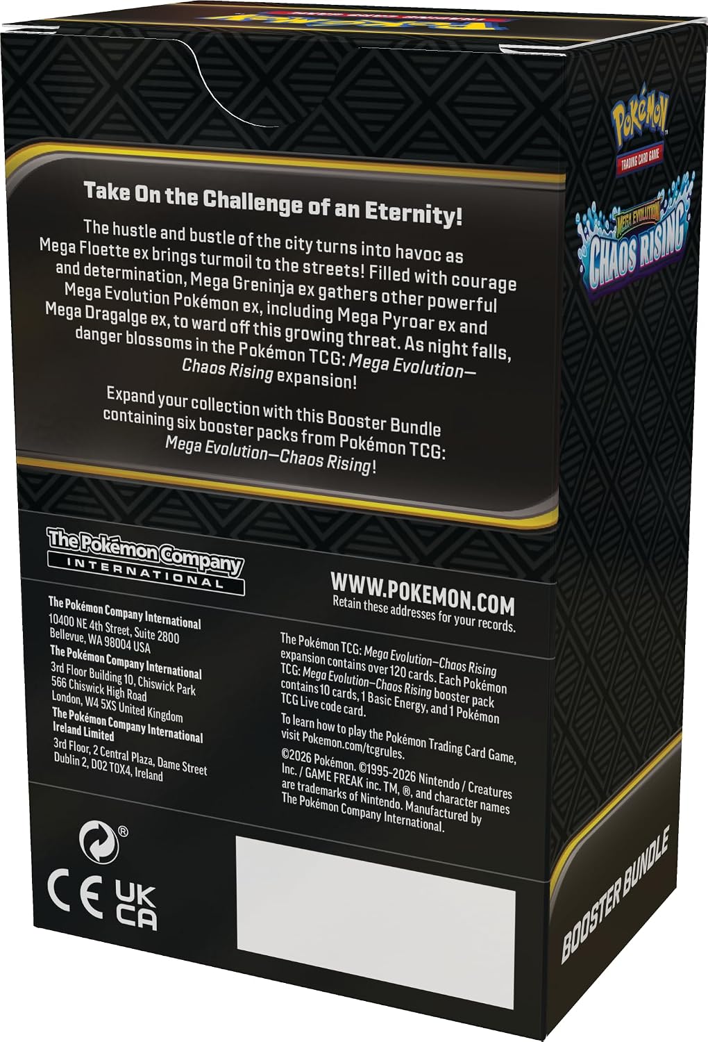 Pokémon TCG: Mega Evolution—Chaos Rising Booster Bundle, paquete de 6