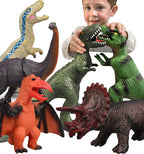 Gzsbaby 6 juguetes de dinosaurio jumbo para niños de 3 a 5 años y niños pequeños, juguetes de dinosaurio grandes y suaves para los amantes – regalos de fiesta perfectos, regalos de cumpleaños