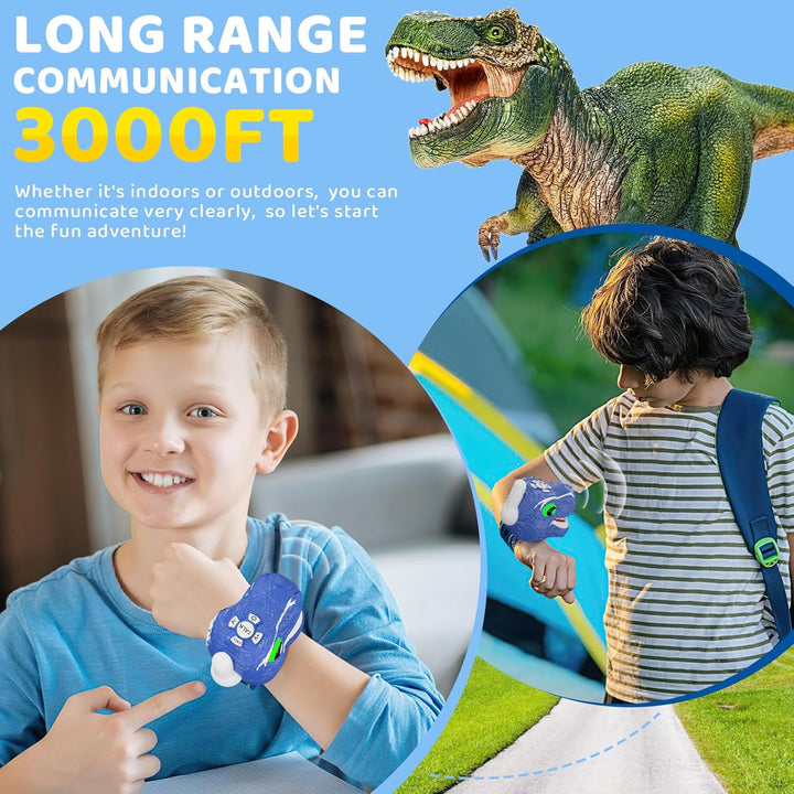 Walkie Talkies de dinosaurio para niños, paquete de 3 unidades de e...