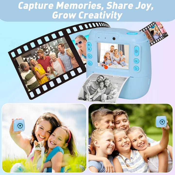 Cámara de impresión instantánea para niños con impresora térmica, c...