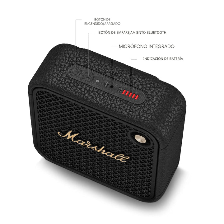 Marshall Willen II Altavoz portátil Bluetooth - Negro y latón