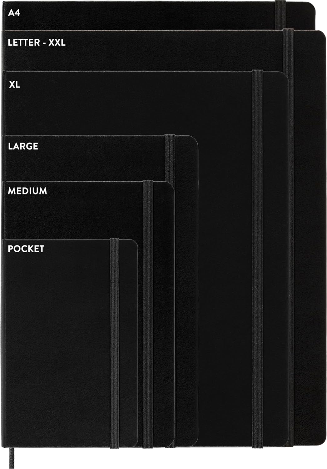Moleskine Agenda semanal clásica sin fecha, tapa dura, grande (5 x 8.25 pulgadas), negro, 288 páginas