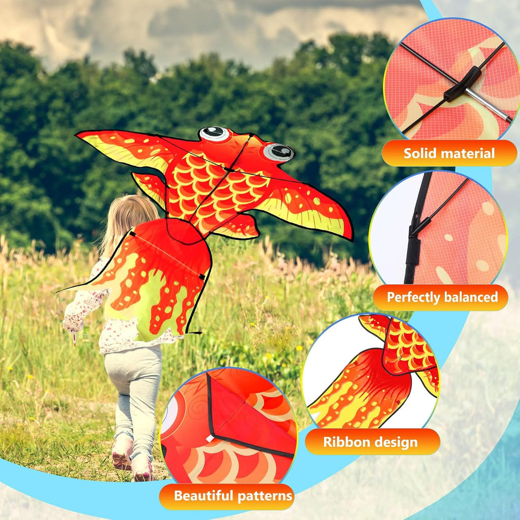 6 piezas de cometa grande para niños y adultos, juegos al aire libre