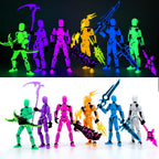 [Paquete de 6] Juego de figuras de acción de Titán 13 brillantes ya montadas, 6 colores