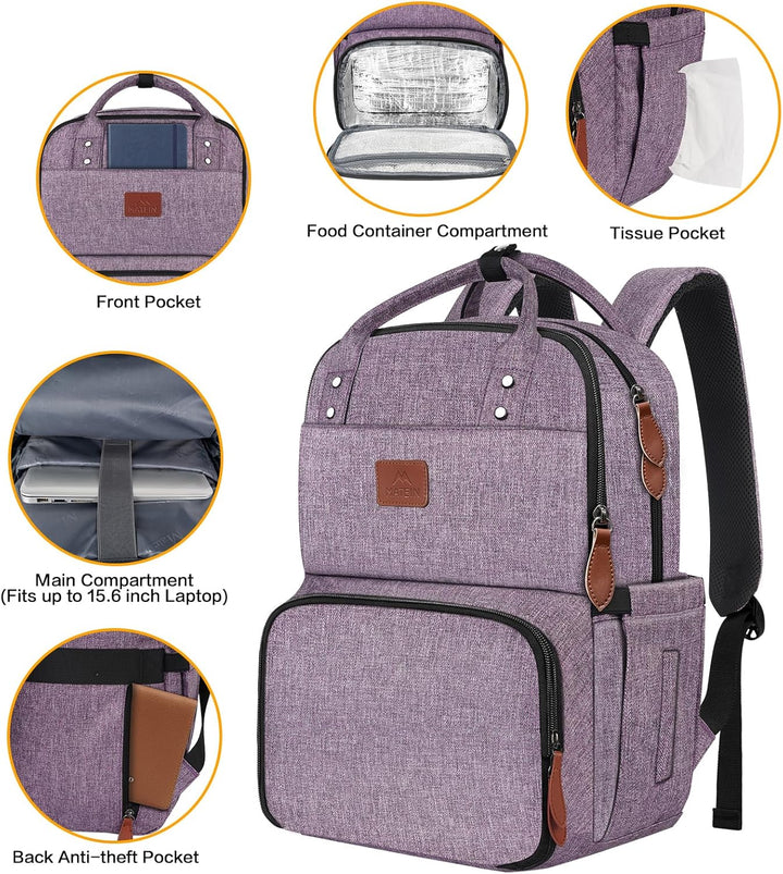 Mochila para niñas con lonchera, mochilas aisladas para mujer con c...