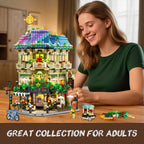 Flower Cafe - Juego de construcción de casa con luces 1876