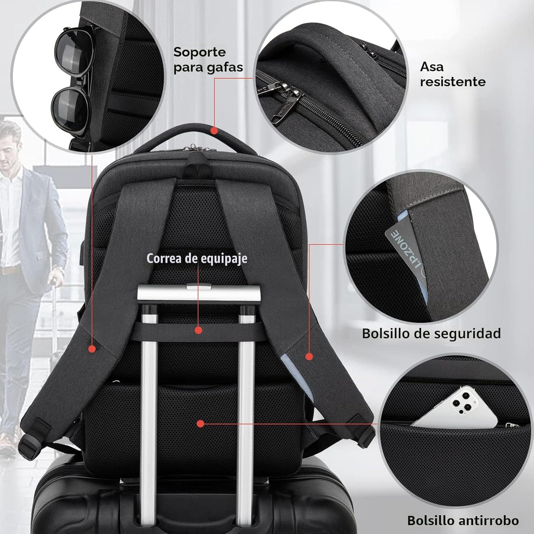 DUSLANG Mochila para laptop de 17 pulgadas para viajes, resistente...