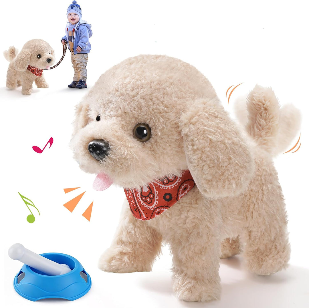 Grasili Juguetes de peluche para perros que camina, ladran con coma...