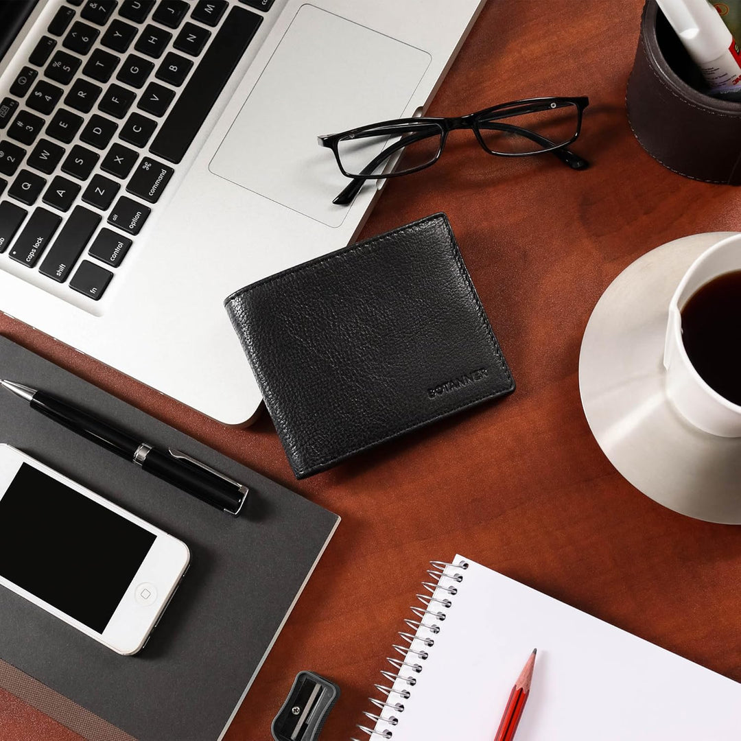 BOTANNER Cartera delgada plegable de cuero | Cuero genuino | Regalo...