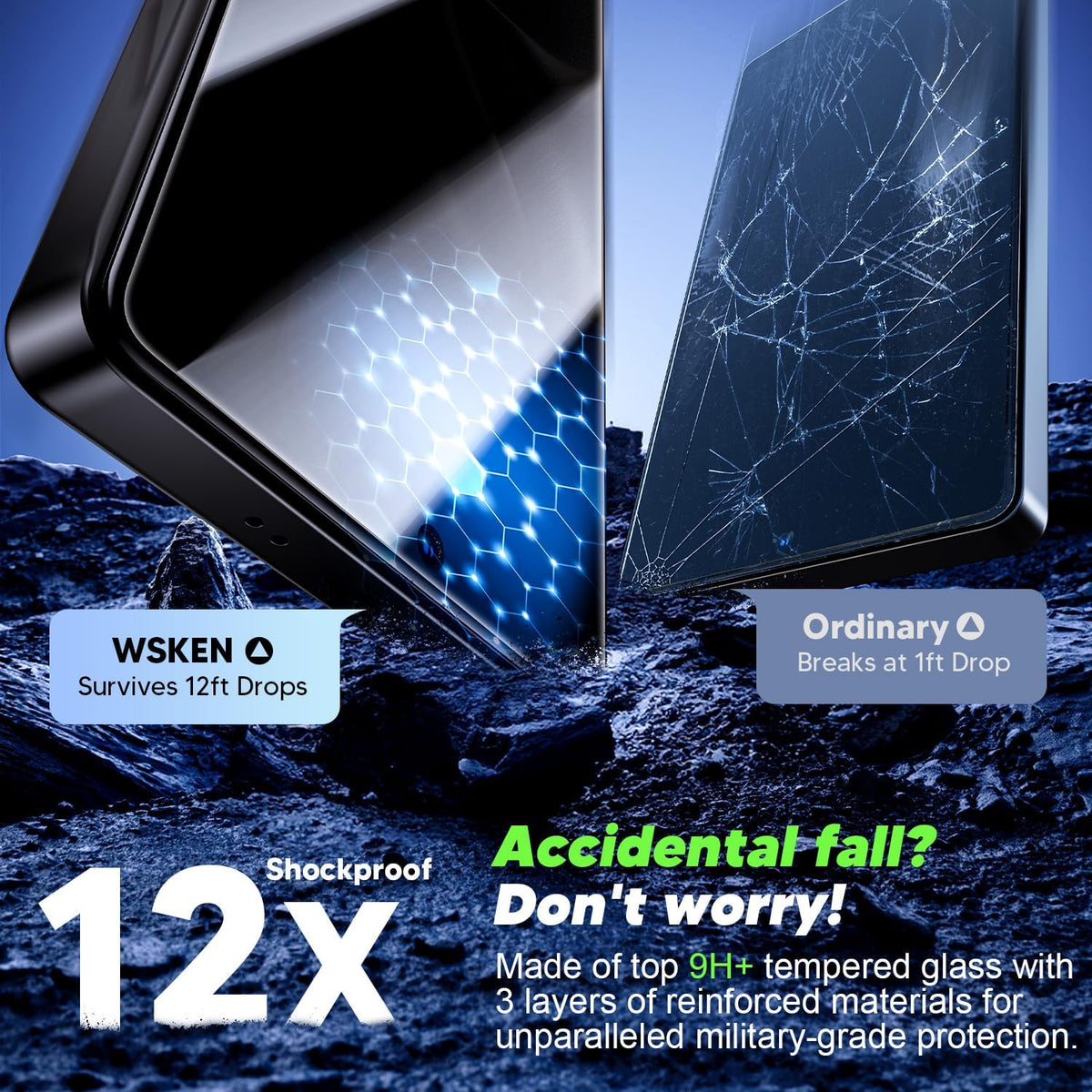 WSKEN Protector de pantalla de privacidad para Samsung Galaxy S25 Ultra