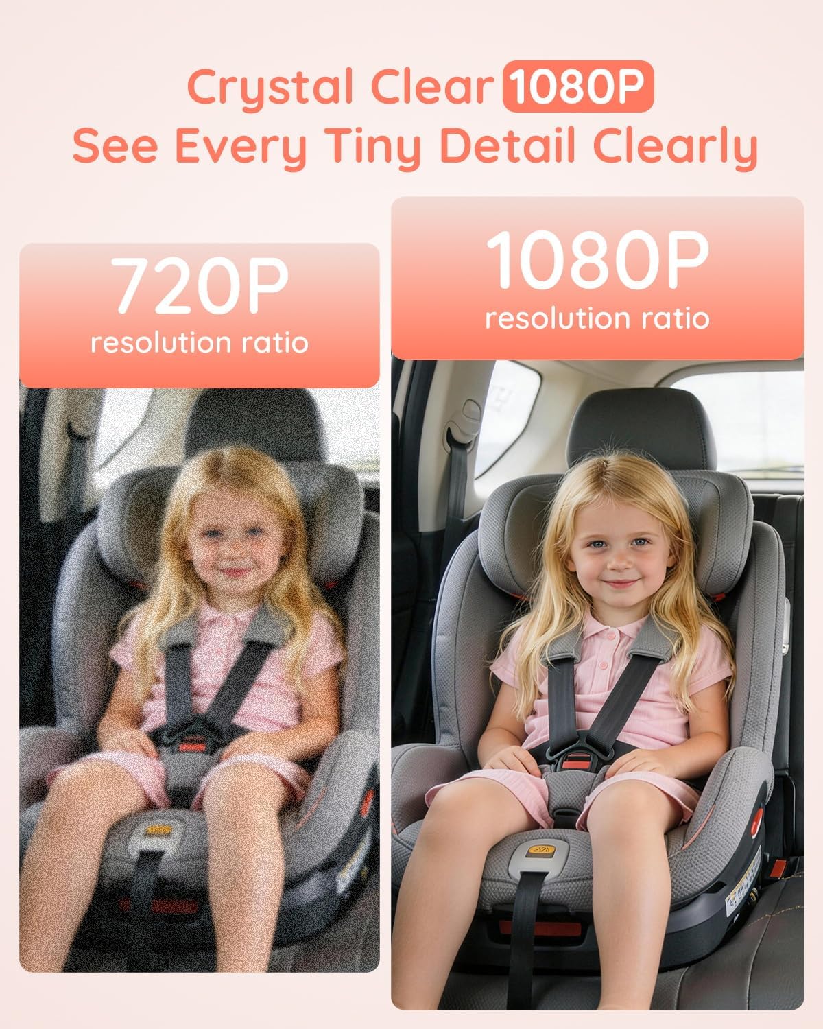 Babyvue BV3 MAX Monitor de bebé con cámara dual para automóvil con...