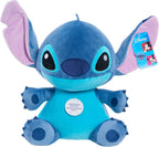 Disney Classics - Anima de peluche de felpa grande de Stitch de 14 pulgadas, con peso cómodo, color azul, alienígena