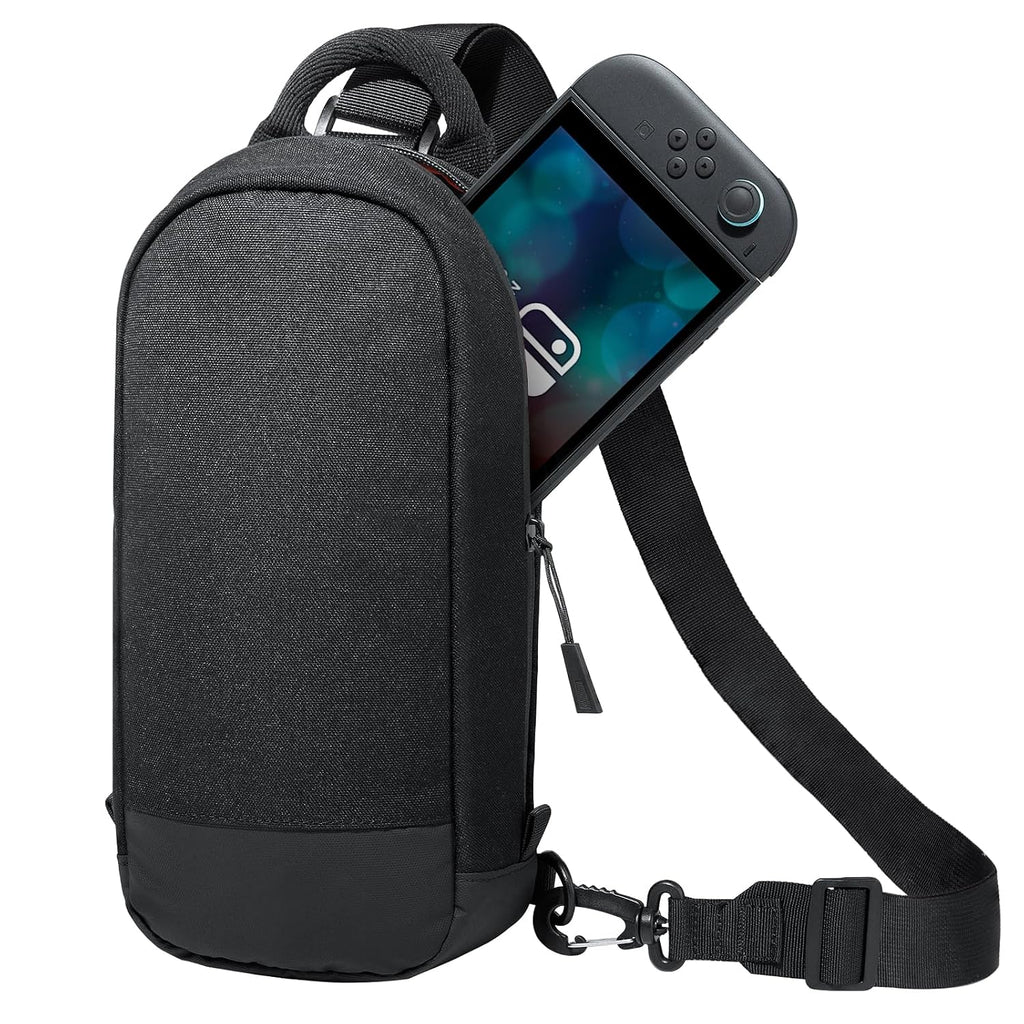 Bolso bandolera JETech para Nintendo Switch 2/Switch OLED/Consola Switch, Negro