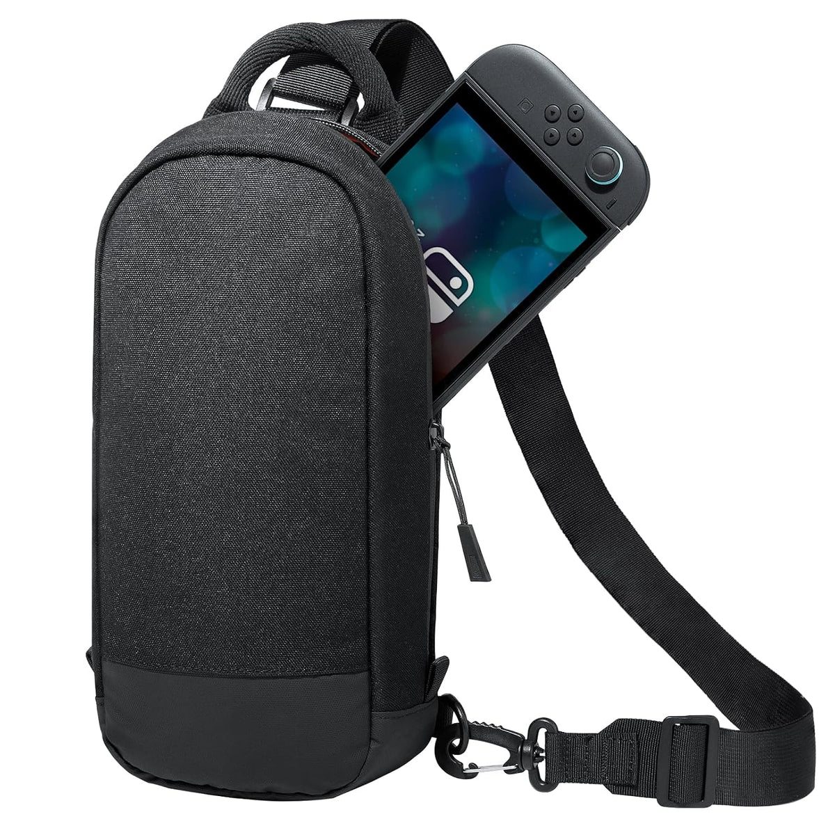 Bolso bandolera JETech para Nintendo Switch 2/Switch OLED/Consola Switch, Negro