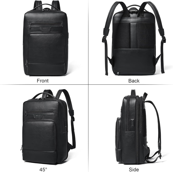 Mochila de cuero Shrrie para laptop para mujeres y hombres, mochila...
