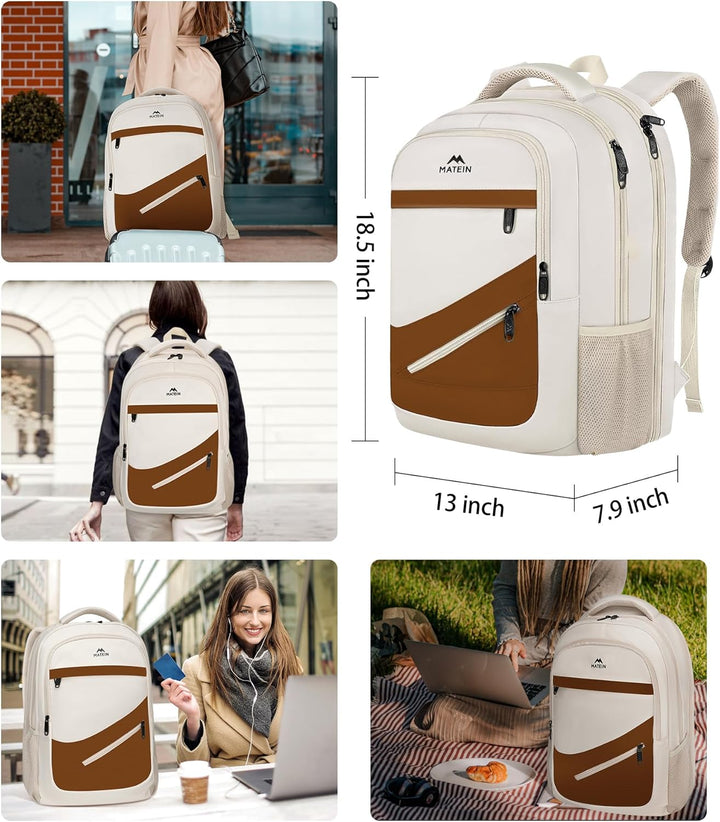 MATEIN Mochila para laptop de 17.3 pulgadas para mujer, resistente...