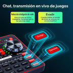 Paquete de micrófono de podcast con mezclador de audio de placa de sonido en vivo, equipo de podcast con micrófono de condensador de 3.5mm para transmisión en vivo, canto, juegos en Pc/Teléfono