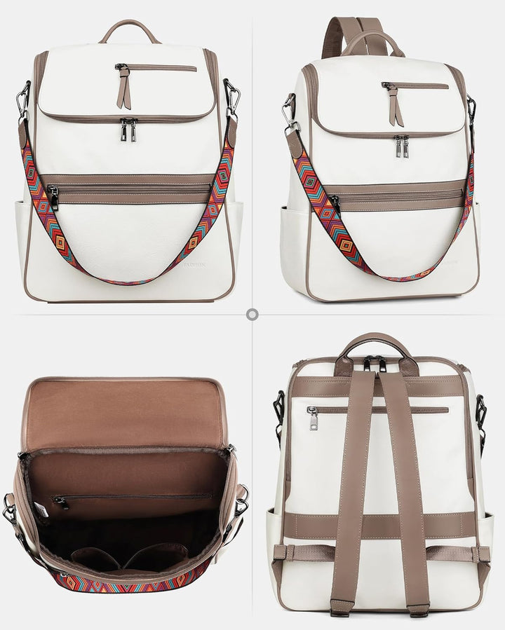 FADEON Mochila para computadora portátil para mujer, mochila de via...