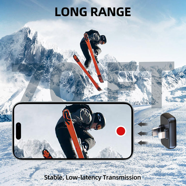 TXTUNE Micrófono inalámbrico Lavalier para iPhone iPad Android - Mi...