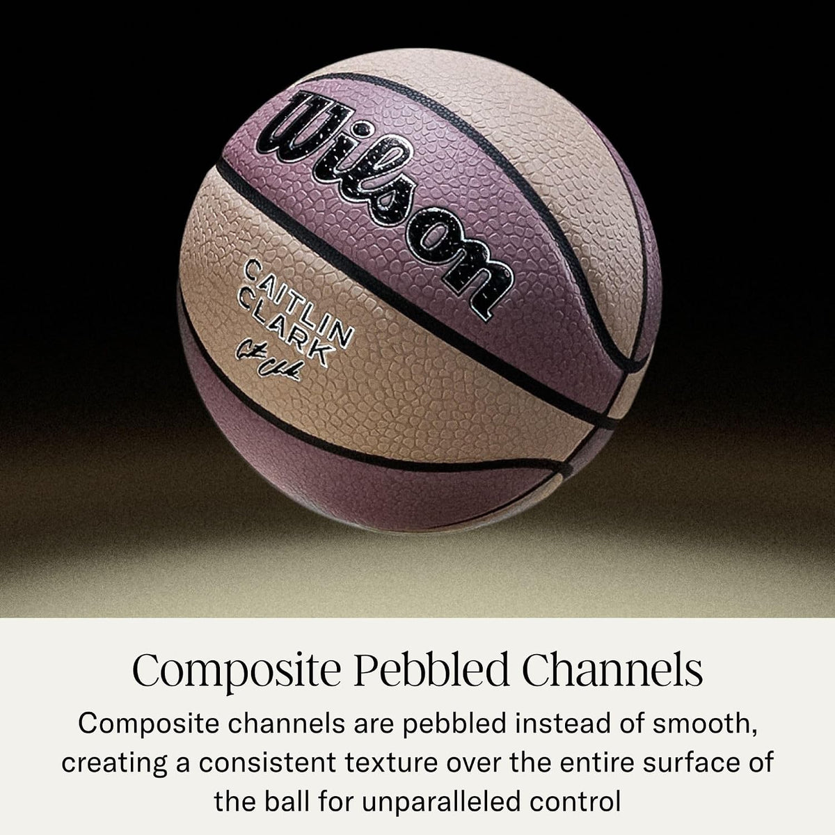 WILSON Caitlin Clark Anchor Balón de baloncesto para interior/exterior - Arena/Marrón claro, Talla