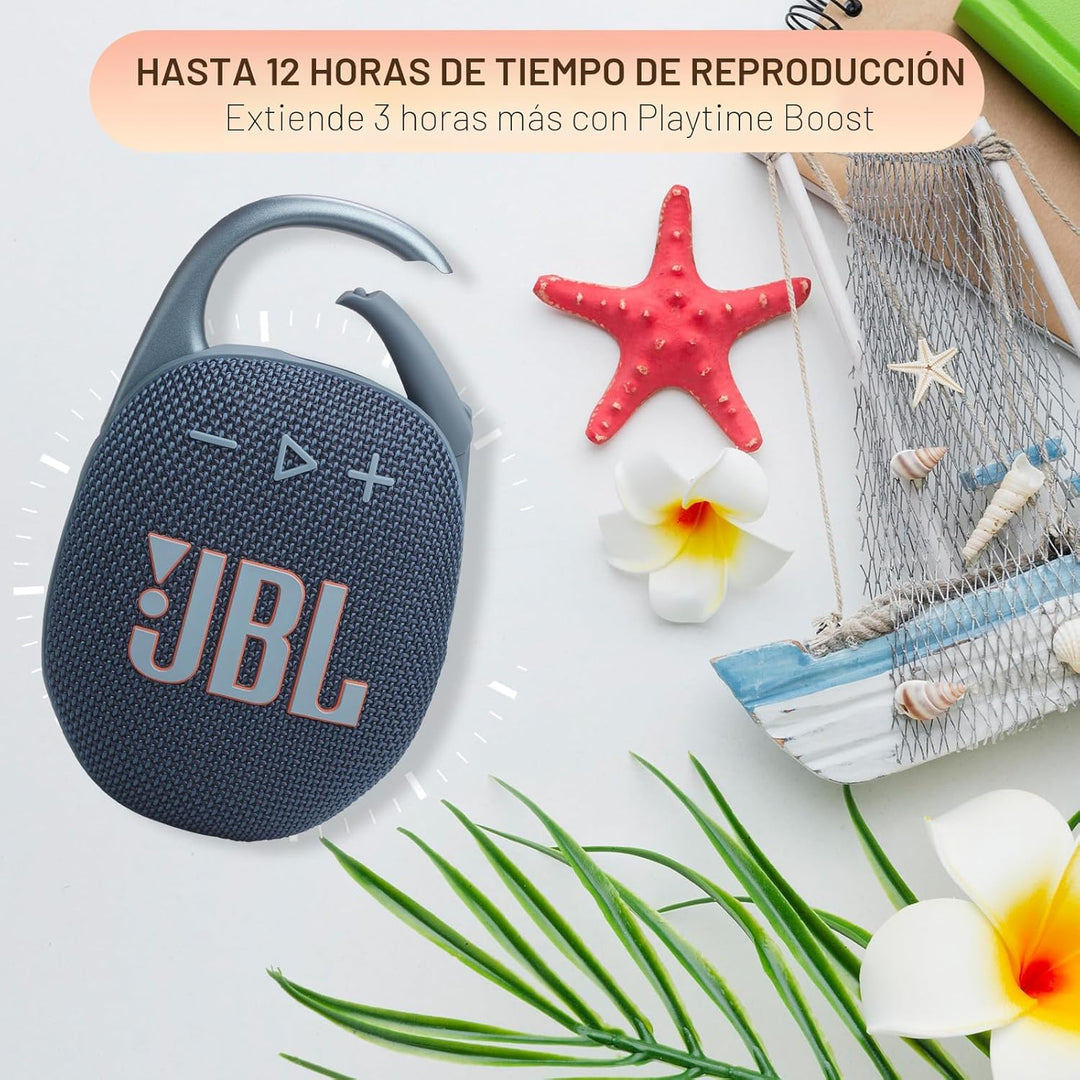 JBL Altavoz Bluetooth portátil Clip 5, IP67 impermeable y resistent...