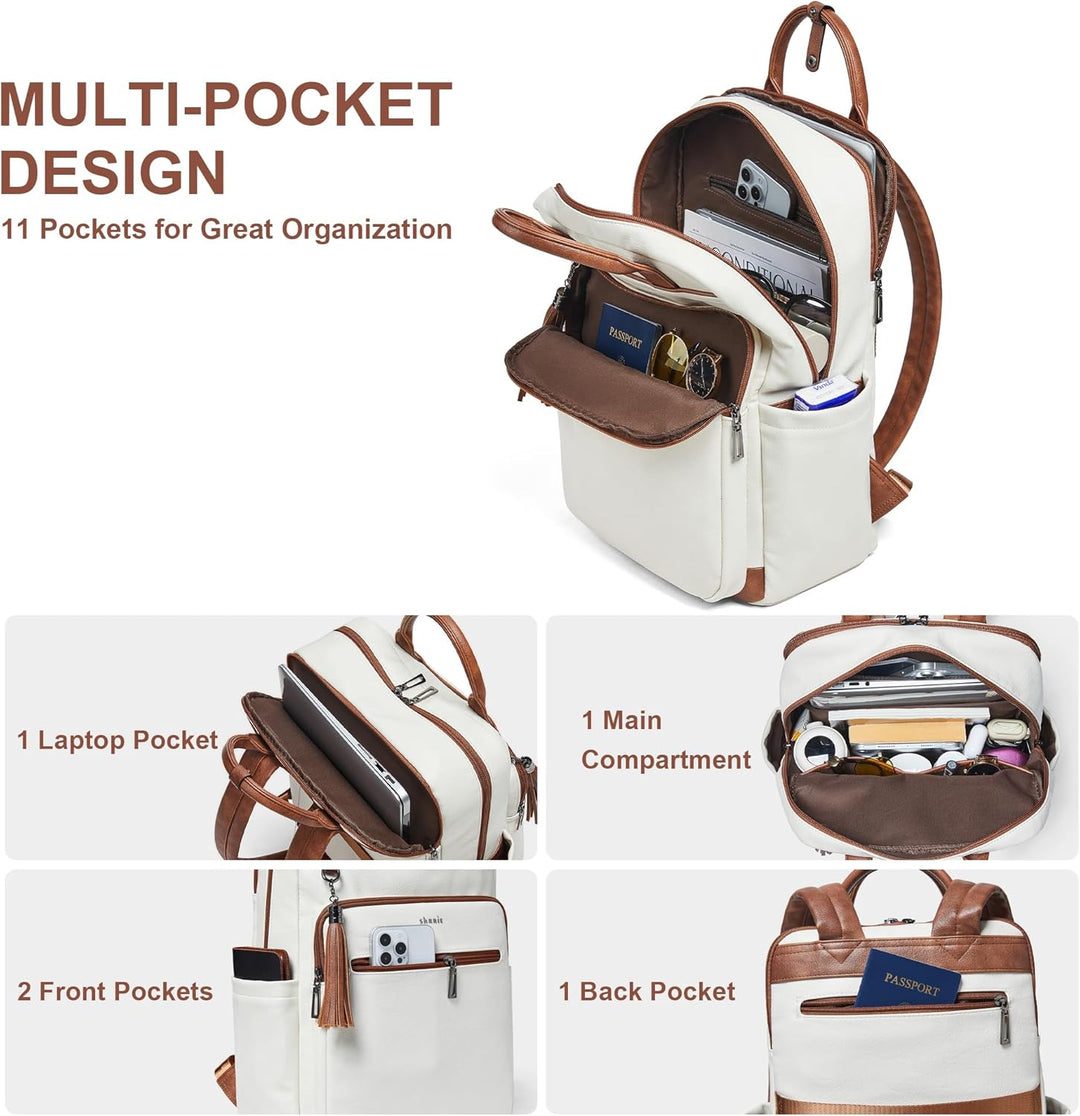 Shrrie: mochila para laptop de mujer de 15.6 pulgadas, mochila de c...