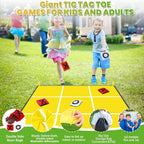 Juego gigante 2 en 1 para lanzar bolsas de frijoles de Pascua y grandes juegos al aire libre para niños adultos - 4.5 pies gigantes exteriores para césped, campamento, campo, día de juegos para niños,