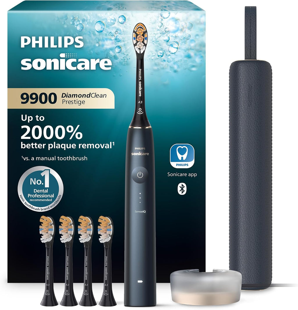 Philips Sonicare 9900 Prestige - Cepillo de dientes eléctrico, 5 cabezales