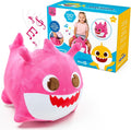 JITTERYGIT Bebé tiburón Saltarín - Muñeco de peluche musical para niños y niños pequeños - Mamá tiburón (Rosa)