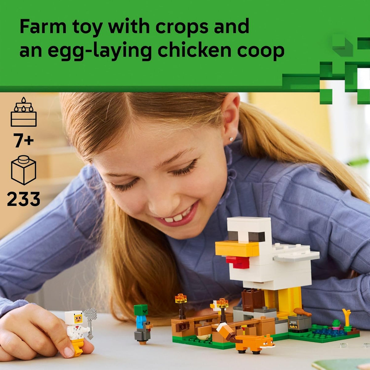 LEGO Minecraft Chicken Farm - Juguete de construcción y