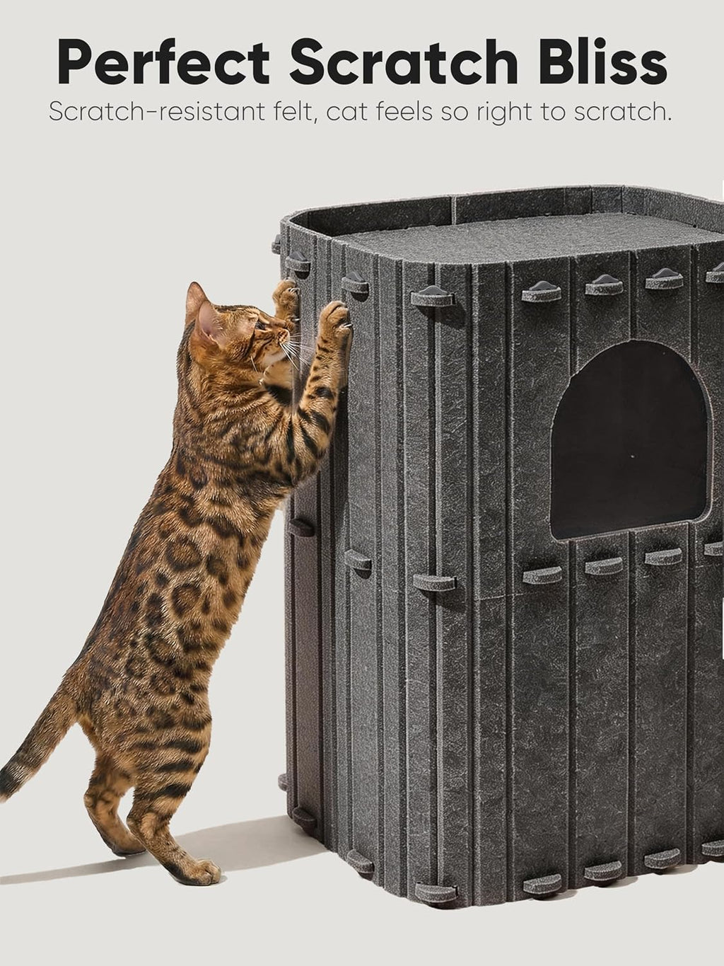 FUKUMARU Casa para gatos de interior, cama cálida para gatos
